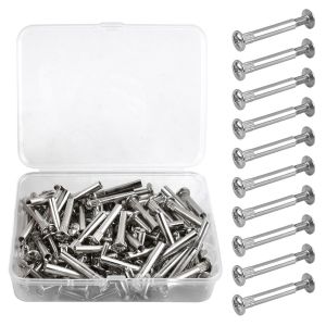 CHECARZHN--NO1-50Pcs M4 Vis-Assemblage Meuble Vis De Raccordement Pour Meubles,Connecteur D'Armoire De Connecteur D'Assemblage 31-40 Mm, Armoires, Placards, Bois - Neuf