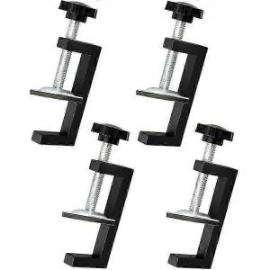 Kit De Pince 4 Pi&egrave;ces,Plage De Serrage 10-57 Mm G Clamp R&eacute;glable,Fixation De Clip De Pince De Charpentier,Outils Accessoires De Pince De Table,Adapt&eacute; &Agrave; La Fixation Du Bois,Languette - Neuf