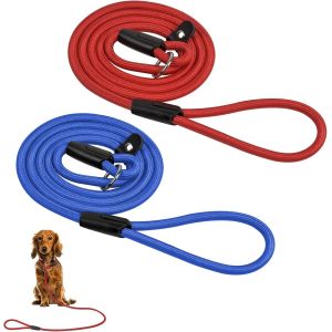 Meimie-2 Pièces Laisse De Es Pour Chiens Laisse Chien Laisse Es Chien Laisse De Chien Réglable Retriever Laisse 1,3m Longe Pour Chiotsmoyens Et Grands Chiens (Rouge + Bleu) - Neuf