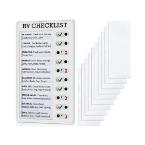 Tableau m&eacute;mo de liste de contr&ocirc;le quotidienne pour camping-car avec papier d&eacute;tachable et fonctions de gestion des t&acirc;ches - Neuf