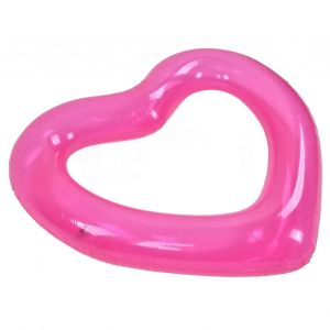 Romantique Coeur Rose Flotteur De Piscine - Pvc L&eacute;ger,Doux Pour La Peau,Tube Flottant D'&eacute;t&eacute; - Neuf