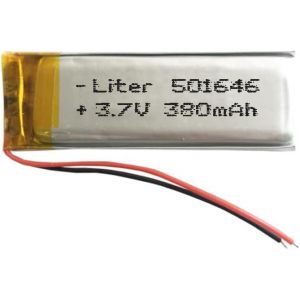 Batterie 501646 LiPo 3.7V 380mAh 1.406Wh 1S 5C Liter Energy Battery pour l'électronique Rechargeable téléphone Portable lumière LED-Ne Convient Pas à la Radiocommande 48x16x5mm (380mAh|501646) - Neuf