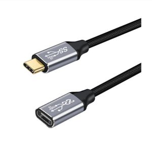 TYE-Câble d'extension USB c 3.1Gen2 50cm,10Gbps 100W/5A Rallonge USB C Mâle et Femelle Compatible USB C 3.2/3.1/3.0, 4K@144Hz Cable C Compatible avec iPhone 16/15 Pro Max,Mackbook,Galaxy S24 - Neuf