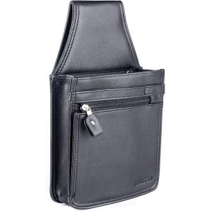CMJAAGUR-Portefeuille Serveur - Sacoche Noir - 14.5 X 24.5 Cm - Porte Monnaie Euros Pour Serveuse - Porte Billets Avec Poche S&eacute;par&eacute;e, Bloc Note Et Porte Stylo - Solide Et Facile &Agrave; Nettoyer.[M93] - Neuf