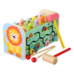 Jouet De Martelage En Bois, Reconnaissance Des Couleurs, Amelioration De La Coordination, Jeu De Labyrinthe, Jouet Educatif Pour Enfants - Neuf