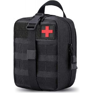 Sac banane militaire d'urgence Ifak pour homme, grande capacité, idéal pour la survie, l'alpinisme, la moto, le vélo, EDC (noir) - Neuf