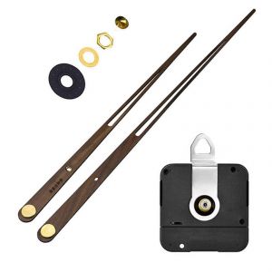 Horloge &agrave; couple &eacute;lev&eacute; mouvement m&eacute;canisme mur horloge &agrave; quartz longues aiguilles noyer bois bricolage pi&egrave;ces de r&eacute;paration repl - Neuf