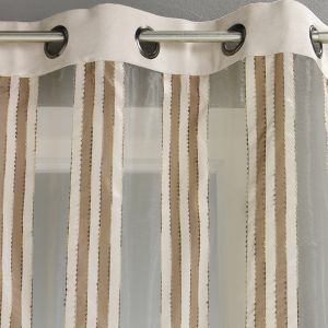 Voilage En Organza Rayures Verticales - Neuf