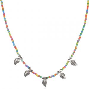 Kal-1pcs Collier De Perles Bohème, Colliers De Perles Colorées Avec Pendentif De Ras De Cou De Colliers Ras Du Cou En Perles Bijoux Ethniques Pour Femmes Et Filles, Colliers Pour Été Plage Bijoux - Neuf