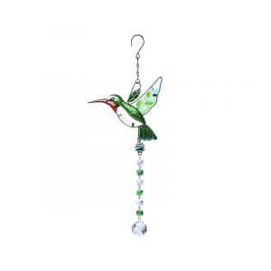 Attrape-Soleil Colibri &iquest; Pendentif En Cristal Vert Pour &Eacute;clairage Arc-En-Ciel - Neuf