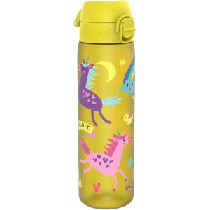 Ion8 Gourde Isotherme Inox, 500ml, Anti-Fuite, Facile &Agrave; Ouvrir, Verrouillage S&eacute;curis&eacute;, Lavable Au Lave-Vaisselle, Poign&eacute;e De Transport, Facile &Agrave; Nettoyer, Acier Inoxydable, Motif Lilas Licorne - Neuf