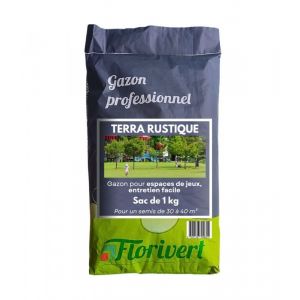 Gazon &Agrave; Semer Terra Rustique 1 Kg, Pour Peu D'entretien Et Bel Aspect Estival - Florivert 1206450 - Neuf