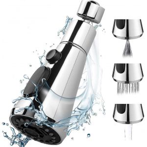 Spray d'évier de cuisine Robinet à 360 degrés,Spray de robinet de cuisine 3 modes,Buse de robinet de cuisine,Spray de remplacement pour robinet de cuisine universel G 1/2 - Neuf