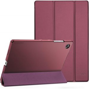 KAL-Coque Pour Galaxy Tab A8 10.5"" (Sm-X200 Sm-X205 Sm-X207) En 2021 2022, Étui Housse De Protection Anti-Chute, Rabat Magnétique Stable, Ultra Léger Et Classique- Rouge Vineux - Neuf