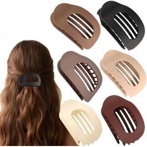 6 Pi&egrave;ces Pince Cheveux Femme, Pince Plate Cheveux Antid&eacute;rapantes, Tenue Forte, Accessoires Cheveux &Eacute;l&eacute;gants Pour Cheveux &Eacute;pais Fins - Neuf