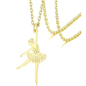 Kal-Collier De Ballerine Pour Femmes Collier À Pendentifs Pour Danseuse Classique Bijoux Pour Adolescents Et Amies - Neuf