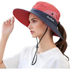 Kalanka-Chapeau Homme Anti Uv, Femme Large Bord Casquette Pliable Étanche, Bob Homme, Chapeau Randonnée Mesh Respirant - Neuf