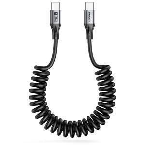 Cable USB C vers USB C Spiral&eacute;, 60W Cable USB C charge rapide,[0.3M-0.8M] Cable USB Type C pour iPhone 16/15 Pro, Android Auto, Galaxy S24/ S23,Google Pixel 8, iPad Pro 2022, MacBook Pro/Air - Neuf