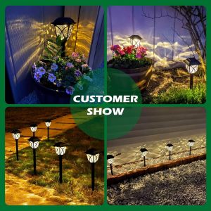 Lot De 2 Lampes Solaires Décoratives D'extérieur À Led Pour Paysages, Allées, Jardins Et Entrées - Étanches - Neuf