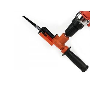 Scie alternative pour perceuses &eacute;lectriques avec 2 lames pour la coupe du bois et du m&eacute;tal - Neuf