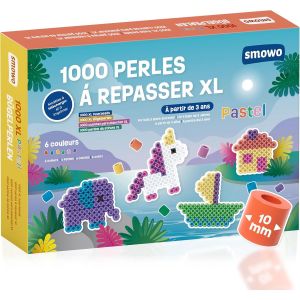 Jexnovashop-Lot De 1000 Grandes Perles &Agrave; Repasser De 10 Mm - Pour Enfants &Agrave; Partir De 3 Ans - 6 Couleurs Pastel Xl - Lot De Perles Cr&eacute;atives&iquest; - Neuf