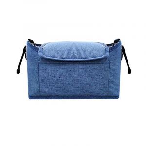 Organisateur De Poussette Pour B&eacute;b&eacute;, Sac D'accessoires De Poussette, Grand Espace Pour Toutes Les Poussettes, Bleu - Neuf