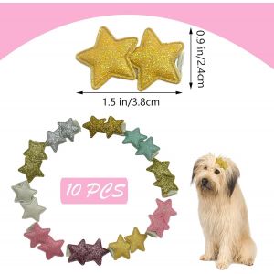 10 Pieces Pinces À Cheveux Pour Chiens Boucle De Cheveux Pince À Cheveux Pour Animaux Pet Hair Clips Small Animal Hair Clips Super Coiffure Pour Chien Accessoires De Fête (A) - Neuf