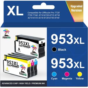 953XL 953 XL Remanufactur&eacute; Cartouche d'encre pour Cartouche HP 953 XL Compatible pour HP OfficeJet Pro 8720 8730 7740 7720 7730 8210 8718 8710 8725 8715 8728 8218 8719 8740 (Pack de 4) - Neuf