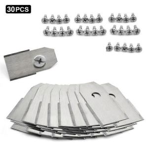 Lot de 30 lames de rechange en acier inoxydable pour tondeuses a gazon Husqvarna, 35 x 18 mm - Neuf