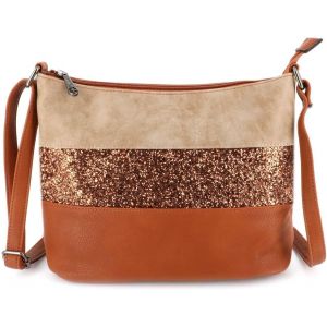 RFCBC-- Sac Bandoulière Femme Paillettes Elégant - Sacoche Porté Epaule Tendance Multicolore Souple - Besace Sac Soirée Mariage Strass Brillant Léger - Chic Mode - Neuf