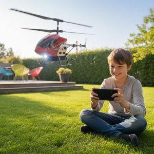 Hélicoptère Drone Caméra 2mp Intégrée Wifi, Vol Stable Et Télécommande 1-Clic, Led, Support Smartphone - Neuf