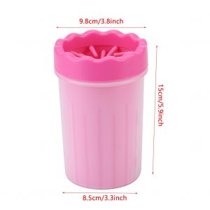 Hjlian Outil De Nettoyage Pour Pattes De Chien Et Chat En Silicone Et Pp, Rose, Grand - Neuf