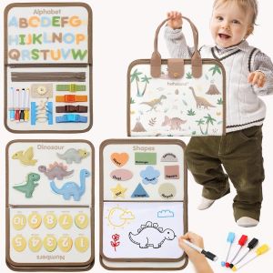 ERYI-Busy Board Dinosaure Jouet Montessori Pour Enfant 2 3 4 Ans Jouets D'Activité Développement Cadeau Pour Enfant Garçon Fille 2 3 4 Ans - Neuf