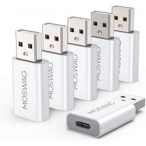 THEF-Adaptateur USB C Femelle vers USB mâle, Adaptateur USB C vers USB Compatible avec Le Chargeur Apple MagSafe, Watch Series Ultra/8/7/se, iMac, MacBook Pro, MacBook, Ordinateurs Portables, PC. - Neuf