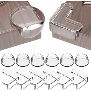 12 Pcs Protection Coin De Table Pour B&eacute;b&eacute;,Prot&egrave;ge Angle De Table Bebe Avec Super Colle Am&eacute;lior&eacute;e,Kit Securite Bebe Pour Maison,Bureau,Berceau,Table,Coins & Bords Molles,S&ucirc;r Et Inodore - Neuf