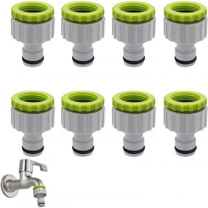 Raccord de robinet, raccord de tuyau 1/2 "", 3/4"", 2 en 1, en plastique, kit de raccord de tuyau d'arrosage, raccord pour robinet/tuyau d'eau - Neuf
