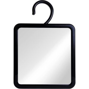 SUBZONAL-Miroir de Douche &agrave; Suspendre antibu&eacute;e sans Ventouse, Miroir Mural rectangulaire en Verre, 20 cm x 18 cm - Neuf