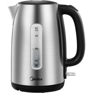 KALANKA-Bouilloire MK-17S30A2 en Acier Inoxydable 1,7L, Sans BPA, Chauffage Rapide 2200W, Poignée Isolée avec Indicateur de Niveau d¿Eau, Affichage LED et Protection Anti-surchauffe - Neuf