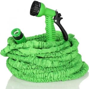 Tuyau d'arrosage extensible rétractable avec pistolet 7 fonctions -15m - Neuf