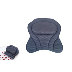 Oreiller de bain en maille 4D pour le soutien de la nuque et du dos avec ventouses antid&eacute;rapantes - Neuf