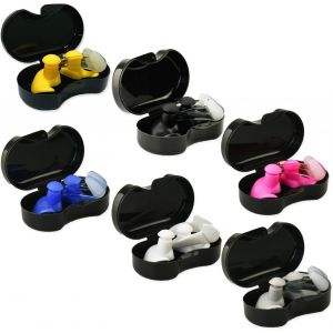 KALANKA-6 jeux de bouchons d'oreilles de natation et pinces-nez de natation, 6 paires d'oreilles réutilisables en silicone étanche et 6 protège-nez pour homme femme nageurs piscine douche surf kayak - Neuf