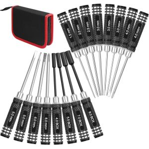 Xixa-Ensemble D'outils De Tournevis Hexagonaux Rc: 16 Pièces,4 Tournevis Hexagonaux,8 Tournevis,4 Clés À Écrou,Tournevis À Douille Pour Quadrirotor Télécommandé,Hélicoptère,Drone Fpv,Voiture,-Xixa - Neuf