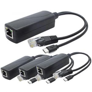 Lot de 4 répartiteurs PoE 5V,adaptateur 48V à 5V 2.4A avec prise micro-USB,pour caméra IP,tablettes,pour et Mo - Neuf