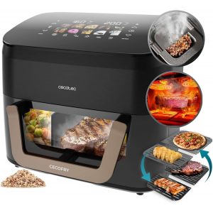 lbgwp60-Air Fryer Cecofry&Grill Smokin' 11000. Friteuse À Air Sans Huile, Grill, Plancha, Fonction Fumoir, Résistance Double, Cuisson Uniforme, Idéale Pour Viandes Et P s - Neuf