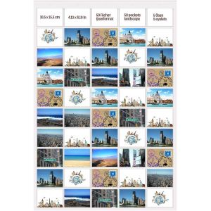 Rideau Photo - 10 X 15 Cm - Format Portrait Et Paysage - Format Cartes Postales - Galerie Photo - Porte-Photos - Rideau Pour 50 Photos - Format Paysage - 10 X 15 Cm - Neuf