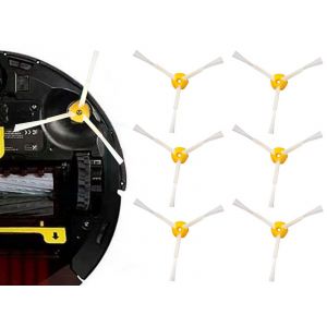 Lot de 6 brosses lat&eacute;rales de rechange &agrave; 3 bras pour iRobot Roomba s&eacute;ries 500, 600 et 700 - Neuf