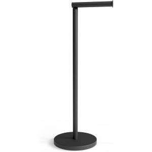 KALANKA-Porte Papier Toilette sur Pied Noir - Support Rouleau WC avec Réserve - Dérouleur Papier Toilette sur Pied - Accessoire WC Moderne et Stable - Neuf