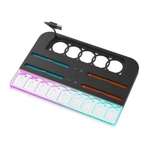 Pour Switch 2 Joycon L R Controller Chargeur Base De Stockage Support De Console De Jeu Avec Lumière Rvb Pour Switch - Neuf