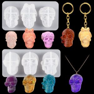3d De Cr&acirc;ne Moules En Silicone Skull Moulage De R&eacute;sine Bougies &Eacute;poxy Fabrication Casting Pour Diy Bougies D'halloween,D&eacute;coration Pour La Maison,Pendentif - Neuf