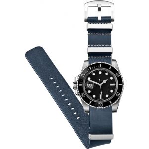 Eryi-Bracelet De Montre En Cuir De Veau Véritable, 20 Mm Et 22 Mm, Bracelet De Rechange En Une Seule Pièce, Huilé, Avec Boucle En Acier Inoxydable, Pour Hommes Et Femmes - Neuf